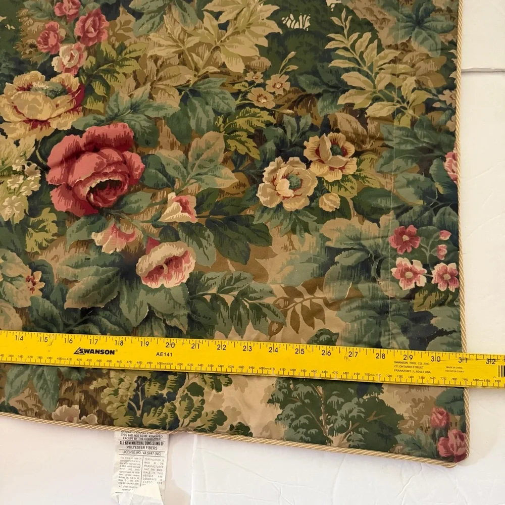 Martex Floral Pillow Sham in Green and Rose